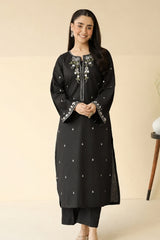 WINTER-2PIECE DHANAK EMBROIDERED SHIRT WITH DHANAK EMB TROUSER-15046