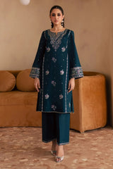 WINTER-2PIECE DHANAK EMBROIDERED SHIRT WITH DHANAK EMB TROUSER-15055