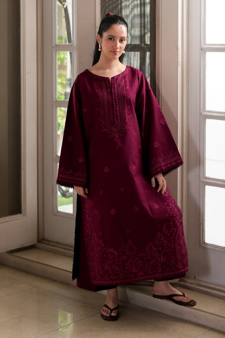 WINTER-2PIECE DHANAK EMBROIDERED SHIRT WITH DHANAK EMB TROUSER-15131
