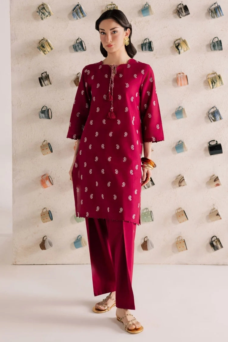 WINTER-2PIECE DHANAK EMBROIDERED SHIRT WITH DHANAK TROUSER-15009