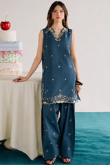 WINTER-2PIECE DHANAK EMBROIDERED SHIRT WITH DHANAK EMB TROUSER-15064