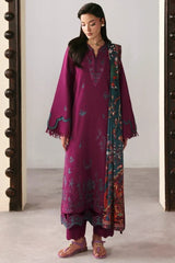 WINTER -3PC DHANAK EMBROIDERED SHIRT WITH WOOL PRINT SHAWL AND TROUSER-5175