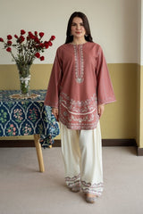 WINTER-2PIECE DHANAK EMBROIDERED SHIRT WITH DHANAK EMB TROUSER-15070