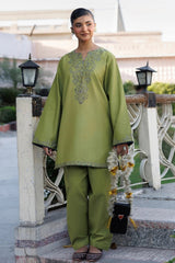 WINTER-2PIECE DHANAK EMBROIDERED SHIRT WITH DHANAK EMB TROUSER-15137