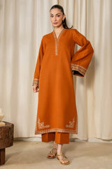 WINTER-2PIECE DHANAK EMBROIDERED SHIRT WITH DHANAK EMB TROUSER-15082