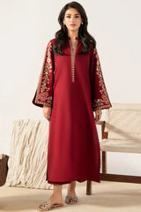 WINTER-2PIECE DHANAK EMBROIDERED SHIRT WITH DHANAK EMB TROUSER-15076