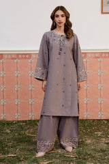 WINTER-2PIECE DHANAK EMBROIDERED SHIRT WITH DHANAK EMB TROUSER-15044