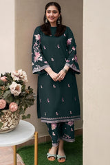WINTER-2PIECE DHANAK EMBROIDERED SHIRT WITH DHANAK EMB TROUSER-