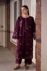 WINTER-2PIECE DHANAK EMBROIDERED SHIRT WITH DHANAK EMB TROUSER-15133