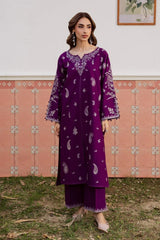 WINTER-2PIECE DHANAK EMBROIDERED SHIRT WITH DHANAK EMB TROUSER-15041