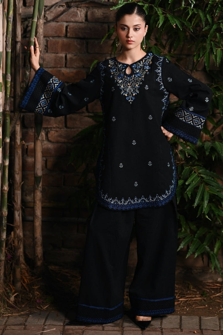 WINTER-2PIECE DHANAK EMBROIDERED SHIRT WITH DHANAK EMB TROUSER-15075