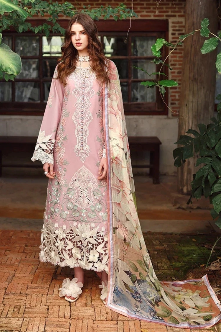 WINTER-3PC DHANAK EMBROIDERED SHIRT WITH WOOL PRINTED SHAWL AND TROUSER-5081
