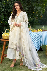 WINTER-3PC DHANAK EMBROIDERED SHIRT WITH DHANAK EMB SHAWL AND TROUSER-5217