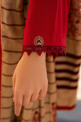 WINTER-3PC DHANAK CUTWORK EMBROIDERED SHIRT WITH HEAVY CUTWORK EMBROIDERED JACQUARD WOOL SHAWL -1524