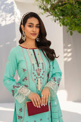 SUMMER-3PC LAWN EMBROIDERED SHIRT WITH LAWN EMBROIDERED READY TO WEAR DUPATTA-02
