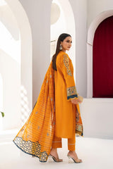 SUMMER-3PC LAWN EMBROIDERED SHIRT WITH LAWN EMBROIDERED READY TO WEAR DUPATTA-05