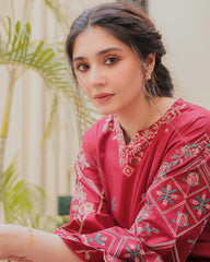 WINTER-2PC DHANAK EMBROIDERED SHIRT AND EMBROIDRED TROUSER-126