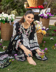 SUMMER-3PC LAWN HEAVY EMBROIDERED SHIRT WITH CHIFFON PRINTED DUPATTA AND TROUSER-4723