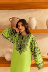 SUMMER-2PC LAWN EMBROIDERED SHIRT WITH EMB TROUSER-223 A
