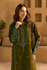 SUMMER-2PC LAWN SEQUIN EMBROIDERED SHIRT WITH LAWN SEQUIN EMBROIDERED TROUSER-34