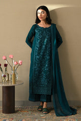 SUMMER-3PC LAWN EMBROIDERED SHIRT WITH CHIFFON EMB DUPATTA AND TROUSER-4512