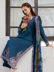 SUMMER-3PC LAWN EMBROIDERED SHIRT WITH CHIFFON PRINTED DUPATTA AND TROUSER-4846