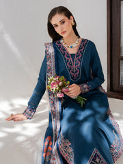 SUMMER-3PC LAWN EMBROIDERED SHIRT WITH CHIFFON PRINTED DUPATTA AND TROUSER-4846