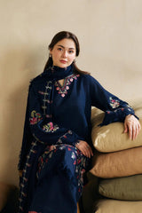 WINTER-3PC DHANAK EMBROIDERED SHIRT WITH DHANAK EMBROIDERED SHAWL AND EMB TROUSER-4221
