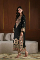 WINTER-2PC SILK EMBROIDERED SHIRT AND SILK EMBROIDERED SLEEVES-15129