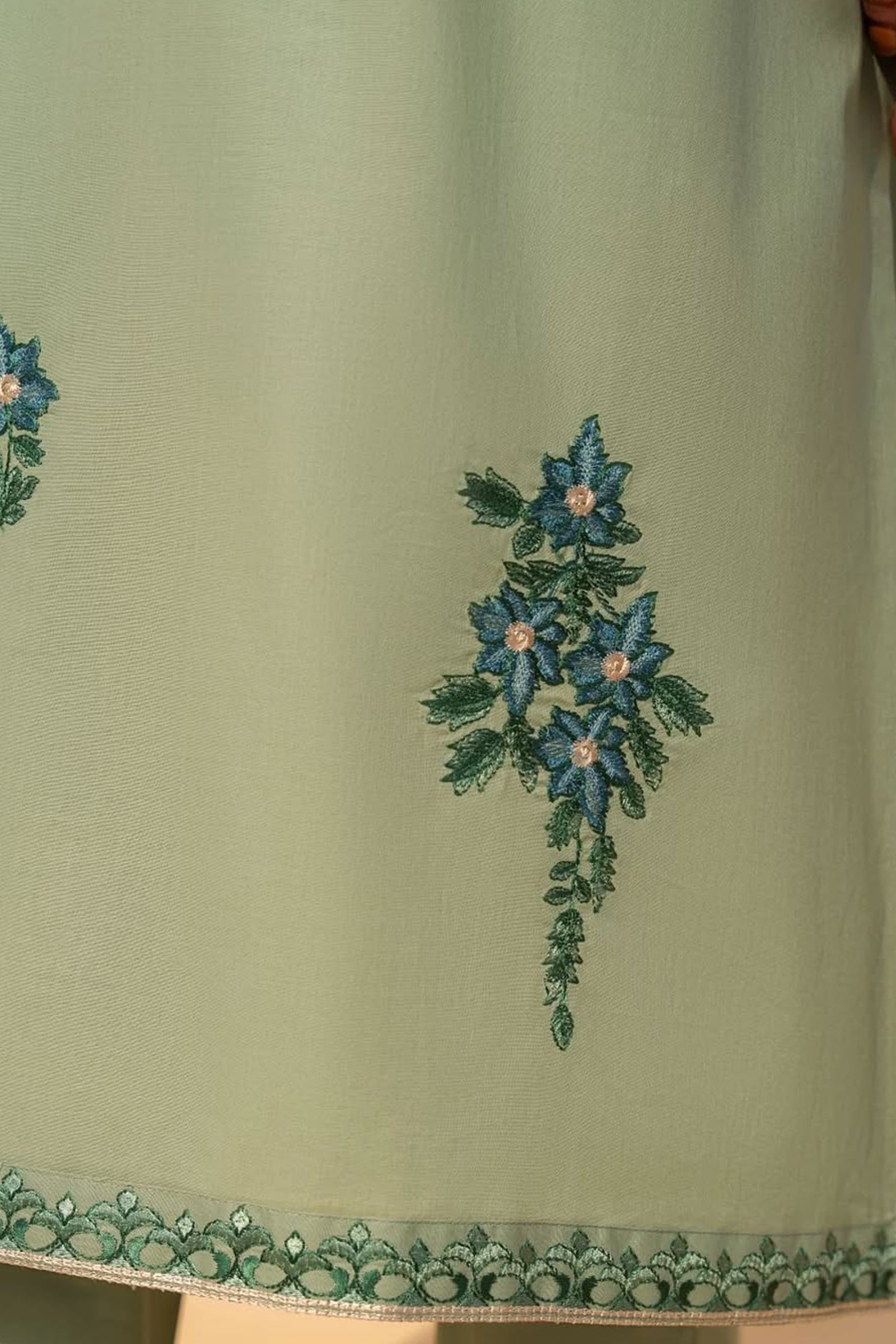 SUMMER-3PC LAWN EMBROIDERED SHIRT WITH CHIFFON EMBROIDERED DUPATTA AND TROUSER-