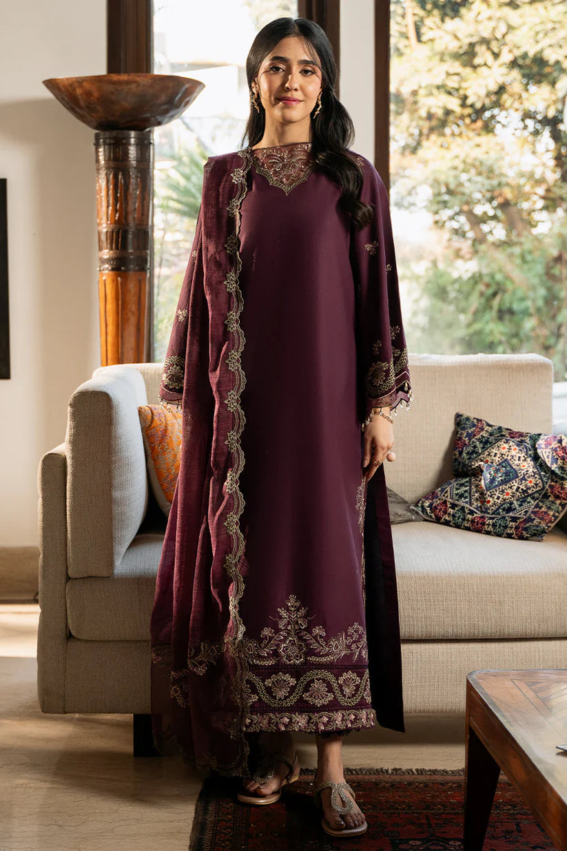 SUMMER-3PC LAWN EMBROIDERED SHIRT WITH KHAADI EMBROIDERED DUPATTA & TROUSER-4504