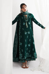 WINTER-3PC DHANAK EMBROIDERED SHIRT WITH DHANAK EMBROIDERED SHAWL & TROUSER-4318