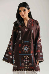 WINTER-2PC DHANAK EMBROIDERED SHIRT WITH DHANAK EMBROIDERED TROUSER-15116
