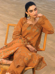 RANG RASIYA-3PC LAWN EMBROIDERED SHIRT WITH CHIFFON PRINTED DUPATTA AND TROUSER -4556