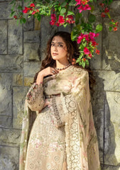 WINTER-3PC DHANAK CHIKAN EMBROIDERED SHIRT WITH WOOL PRINTED EMB SHAWL AND TROUSER-5101