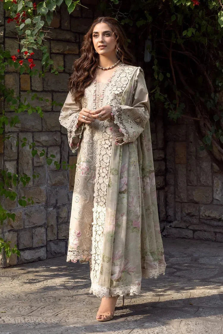 WINTER-3PC DHANAK CHIKAN EMBROIDERED SHIRT WITH WOOL PRINTED EMB SHAWL AND TROUSER-5101