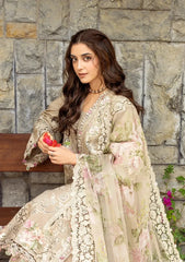 WINTER-3PC DHANAK CHIKAN EMBROIDERED SHIRT WITH WOOL PRINTED EMB SHAWL AND TROUSER-5101