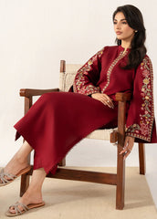 WINTER-2PIECE DHANAK EMBROIDERED SHIRT WITH DHANAK EMB TROUSER-15076