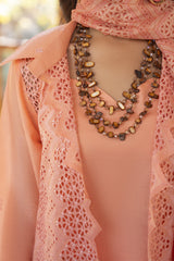 SUMMER-3PC LAWN LASERCUT EMBROIDERED SHIRT WITH MOARK PRINT DUPATTA-VOL-2
