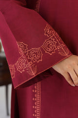WINTER- 3PC KHADAR EMBROIDERED SHIRT WITH ORGANZA EMBROIDRED DUPATTA AND TROUSER-3195