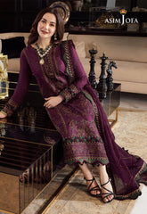 WINTER-3PC DHANAK EMBROIDERED SHIRT WITH DHANAK EMBROIDERED SHAWL & DHANAK TOUSER-4291