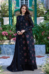 WINTER-3PC DHANAK EMBROIDERED SHIRT WITH DHANAK EMBROIDERED SHAWL AND TROUSER-5296