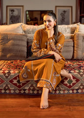 WINTER-2PC DHANAK EMBROIDERED SHIRT WITH EMBROIDERED TROUSER-15052