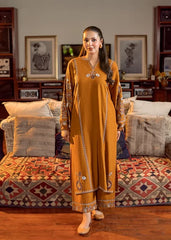 WINTER-2PC DHANAK EMBROIDERED SHIRT WITH EMBROIDERED TROUSER-15052