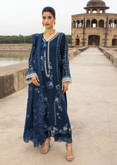 WINTER-3PC DHANAK EMBROIDERED SHIRT WITH CHIFFON EMBROIDERED DUPATTA AND EMB TROUSER-5156