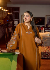 WINTER-2PC DHANAK EMBROIDERED SHIRT WITH EMBROIDERED TROUSER-15052