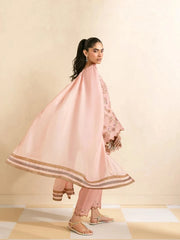 WINTER-3PC DHANAK EMBROIDERED SHIRT WITH DHANAK EMBROIDERED SHAWL AND TROUSER-BI-5298
