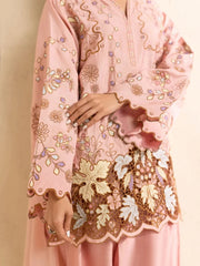 WINTER-3PC DHANAK EMBROIDERED SHIRT WITH DHANAK EMBROIDERED SHAWL AND TROUSER-BI-5298