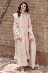 SUMMER-3PC LAWN CHIKANKARI EMBROIDERED SHIRT WITH KHADDI NET EMB DUPATTA AND TROUSER -4552