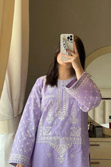 WINTER-2PIECE DHANAK EMBROIDERED SHIRT WITH DHANAK EMB TROUSER-15054